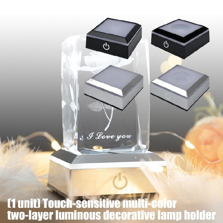 Crystals Lamp Base Featuring Touch Sensitive Dimmable LED for Atmospheres In Display and Decorative Use