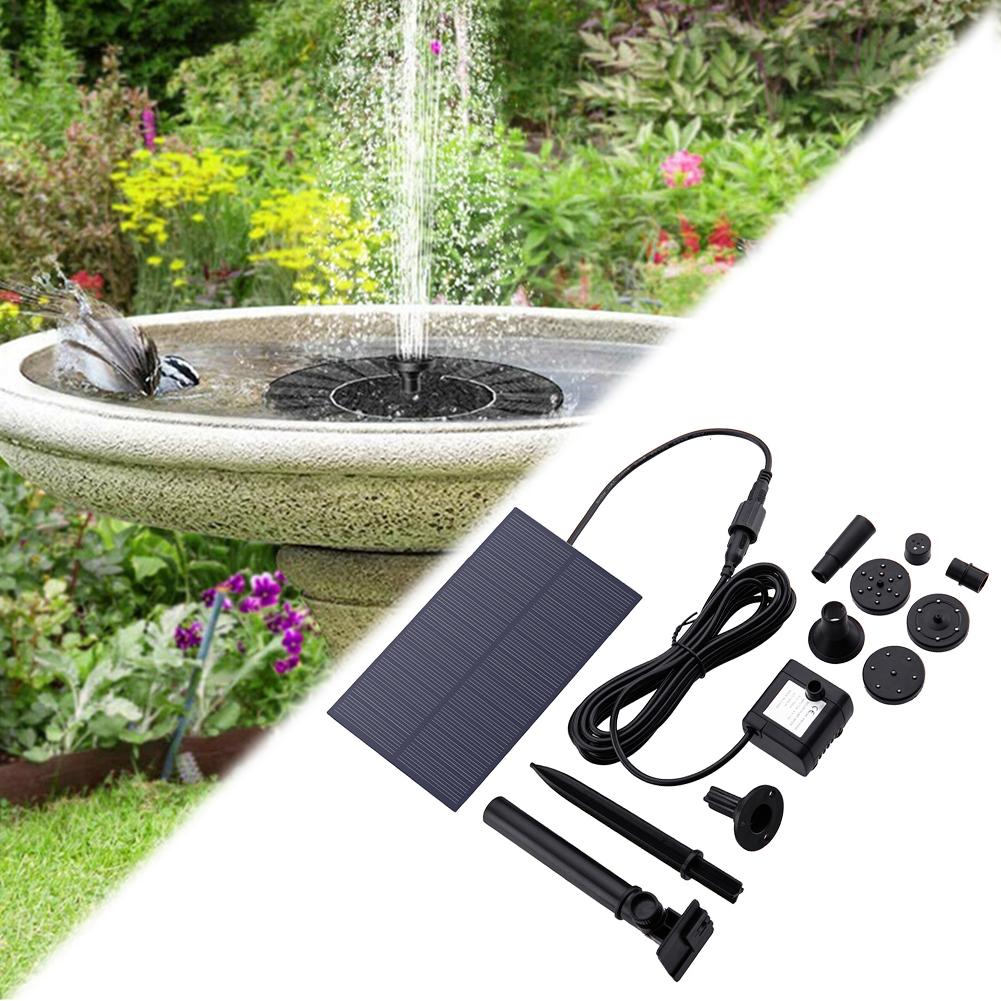 1.5W Solar Fountain Solar Powered Water Fountain Pump Solar Fountain Pump Kit for Bird Bath Ponds Garden Fish Tank and Outdoor
