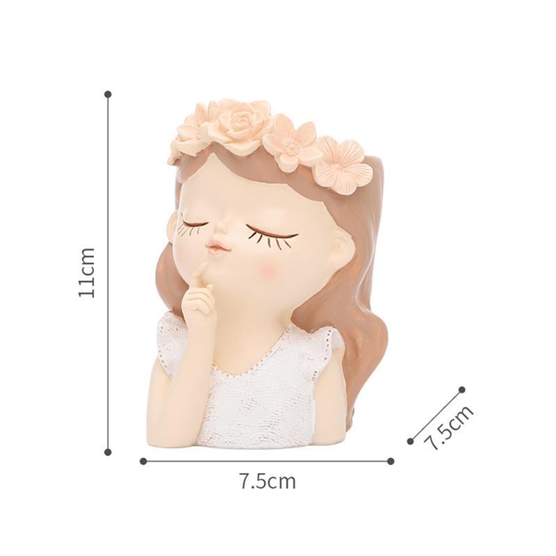 

4-дюймовый смоляной горшок для суккулентов Fairy с дренажем – симпатичный мини-кашпо для декора помещения C