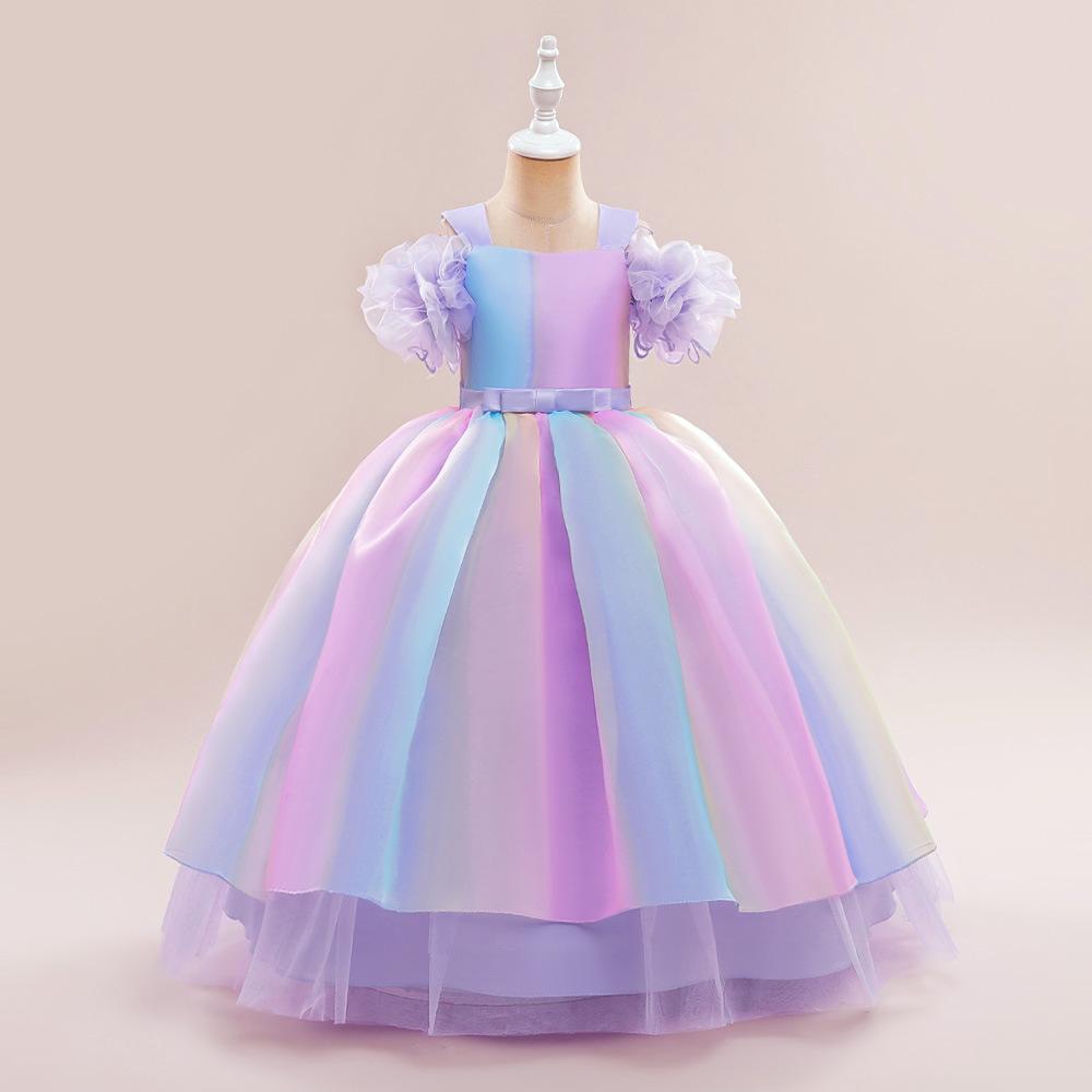 8-12 Years Girls Dress Autumn And Winter New Baby Children Dress Halloween Princess Dress Girls Wedding Party Dress Flower Girl Tutu Skirt