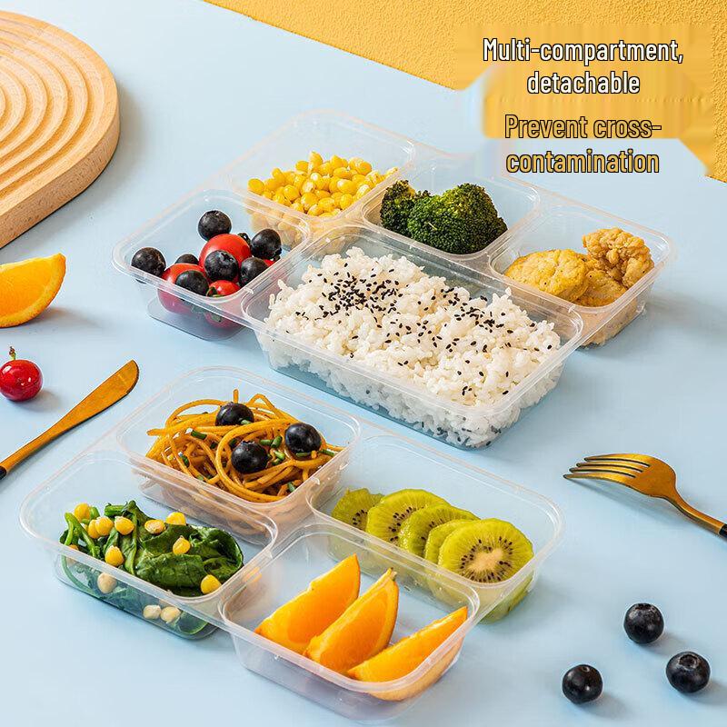 Disposable 3-Compartment PP Meal Prep Container