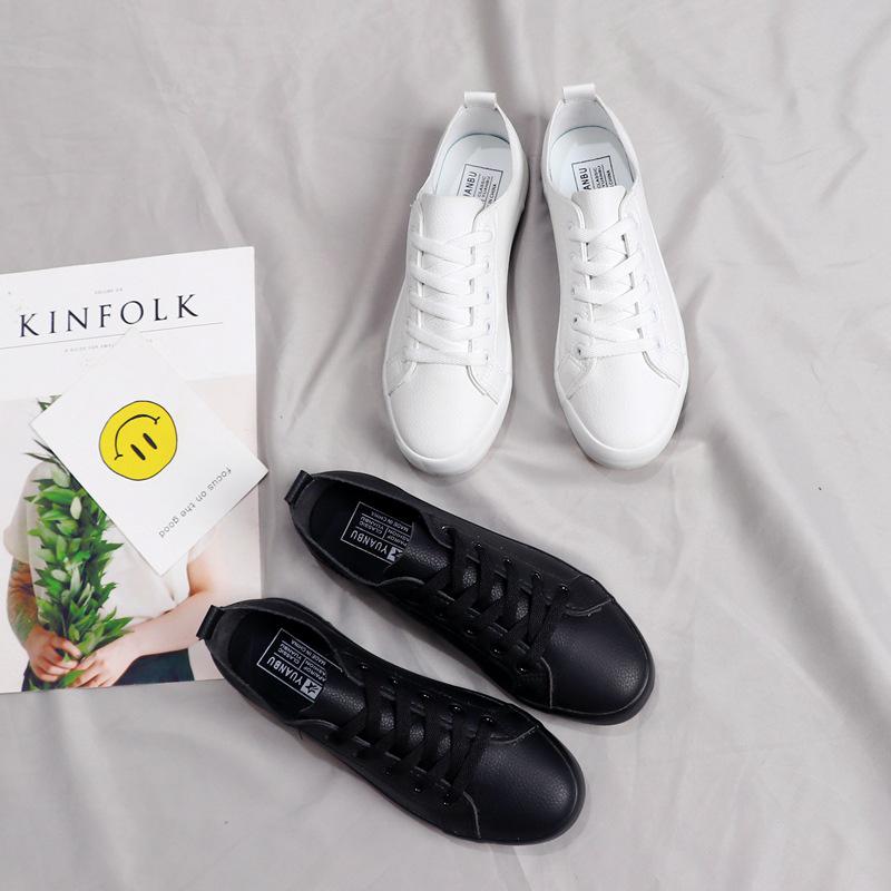 Yuanbu Sommer Ultra-Faser Atmungsaktiv Weißes Leder Schnürschuhe Freizeit 5936 für Herren & Damen