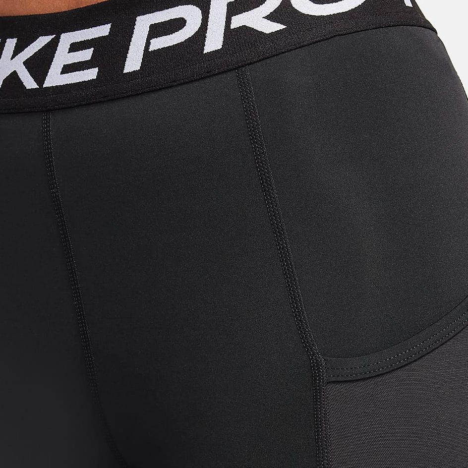 Nike Pro 365 Letter Print Pocket Design Mid Rise Leggings Women Leggings Black FB5033-011