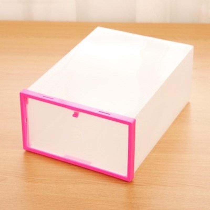 Scatola Trasparente Portaoggetti Organizer per Scarpe in Plastica Antipolvere Resistente all'Umidità 1 pz
