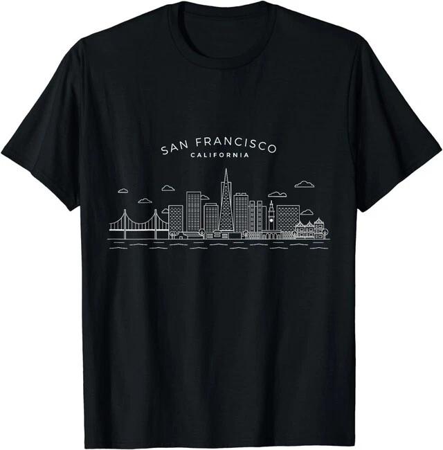 NEW LIMITED San Francisco Skyline Golden Gate Bridge California Gift T-Shirt L