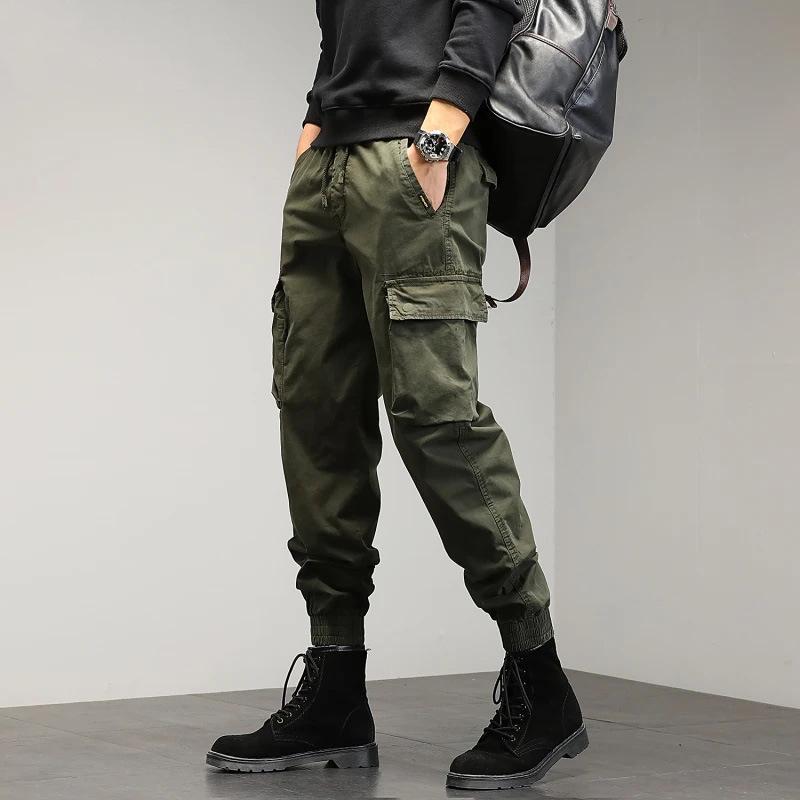 

Men s Multi-Pocket Military Green Casual Overalls - Year-Round Style 2023 4XL