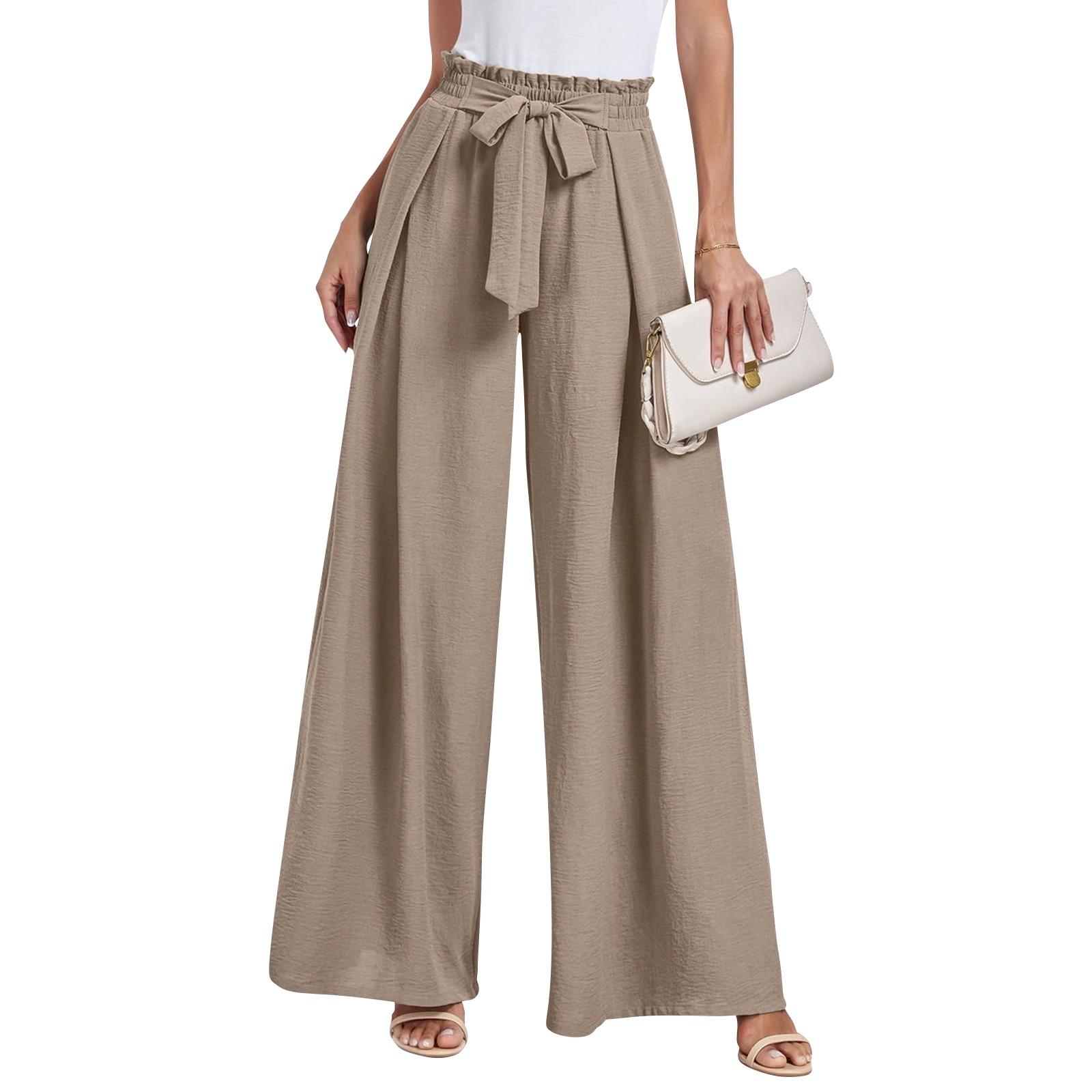 

Women s Casual, Fashionable, Sexy, Comfortable, Cool, Breathable, Lace-up Loose Color Nine-point Pants M хаки