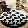 1pc Fish Birds Office Round Area Rug, Indoor Mat Suitable For Office, Under Office Chairs Bedroom Living Room Home Decor, Room Deco