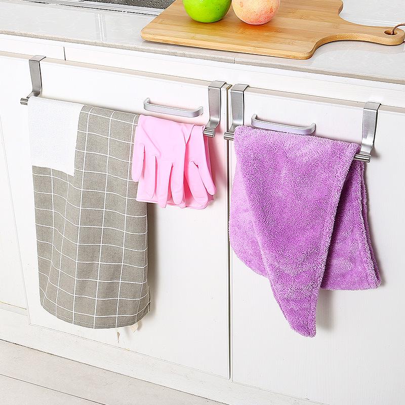 Stainless Steel Over-Cabinet Towel & Dishcloth Hanger