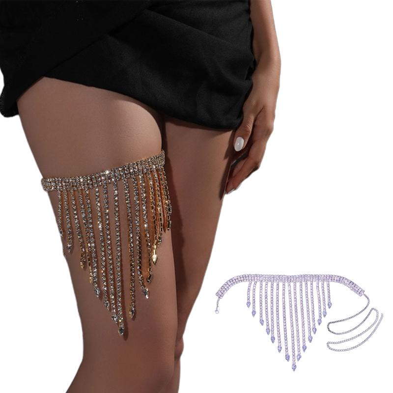 Summer Exaggeration Leg Chain Women Gothic Thigh Chain Cute Nightclub Jewelry Halloween Cosplay Beach Party Jewelry