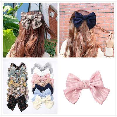 Nouvelle Fleur Soie Grand Nœud Floral Nœud Épingle à Cheveux Femmes Filles Pince à Cheveux Épingle Barrettes Accessoires Pince à Cheveux Ornements Coiffe