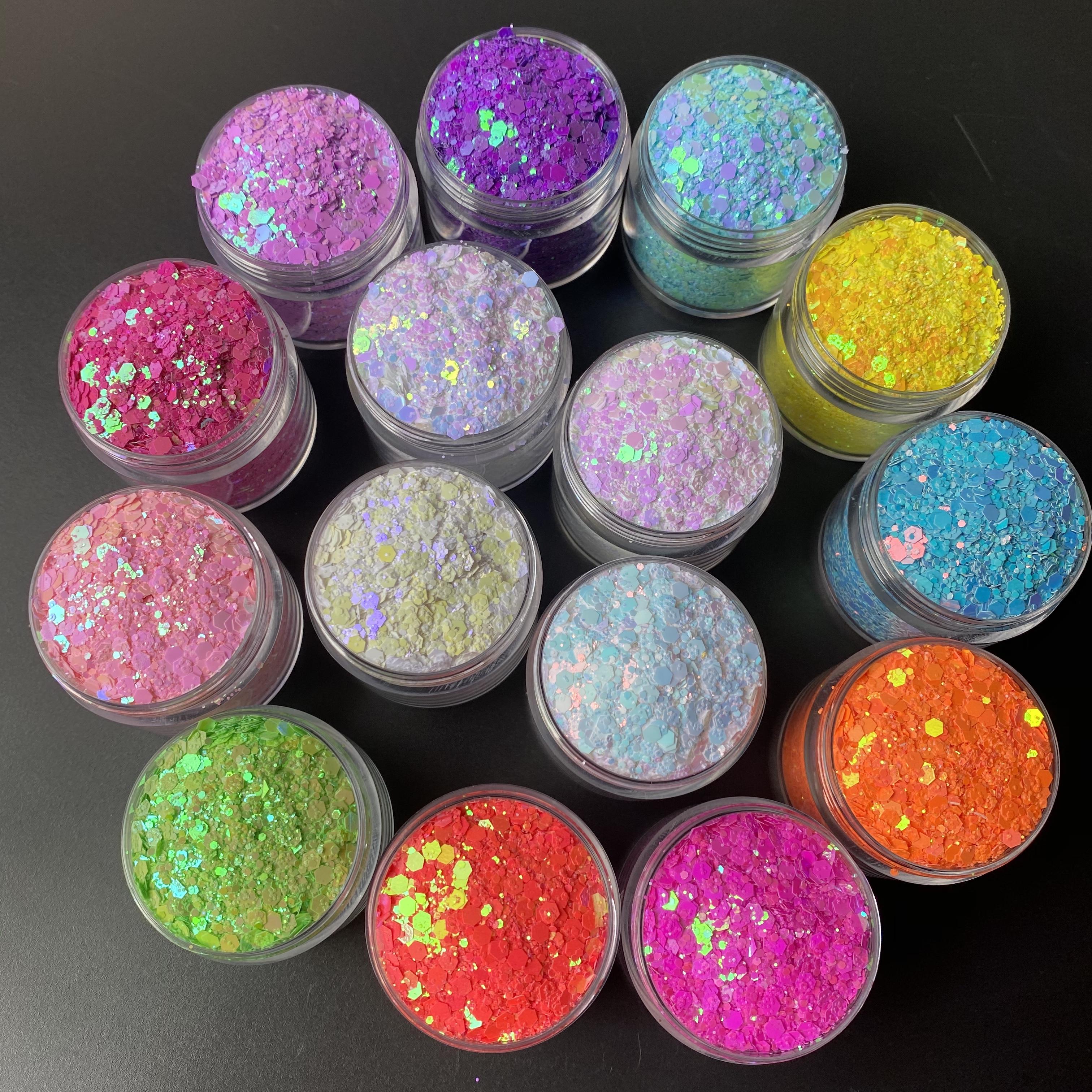 Vip Iridescent Nail Art Glitter Bulk Craft Decoration Hexagon Shape Chunky Glitter