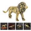 Copper Lion Statue Cute Mini Lion Sculpture Brass Lion King Figurines  Office Decoration