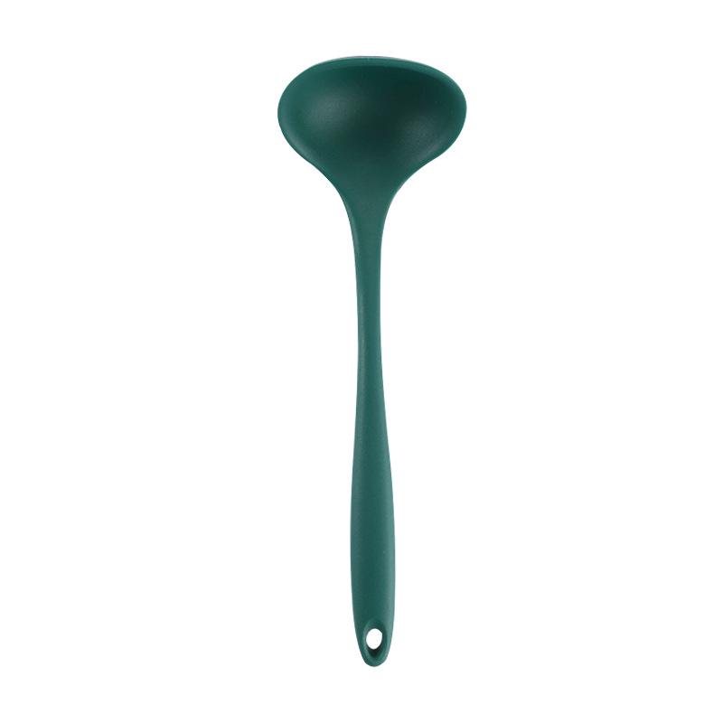 High-Temp Resistant Silicone Kitchen Utensil Set: Spatula, Ladle, Slotted Spatula, Slotted Spoon, and Rice Spoon (5-Piece Non-Stick Set)