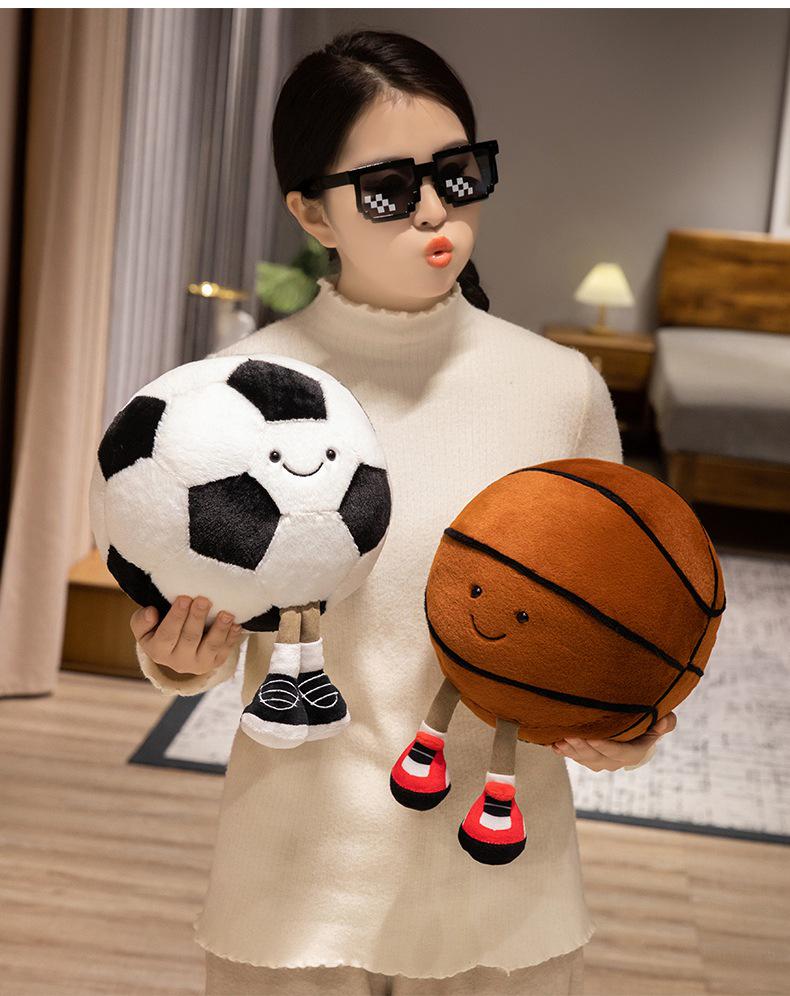 Creative Plush Sports Doll: Basketball and Football Gift for Boys' Birthdays