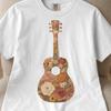 Acoustic Guitar Shirt, Boho Impasto Graphic Tee, Comfort Colors Cotton