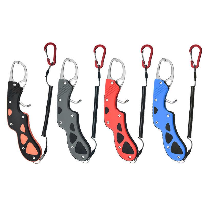 

Portable Stainless Steel Fish Gripper Tool with Non-slip Pliers Red Colorful Titanium Lure Pliers