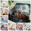 Flannel Pastoral Animal Horse Blanket Crystal Fleece Blanket Spring And Autumn