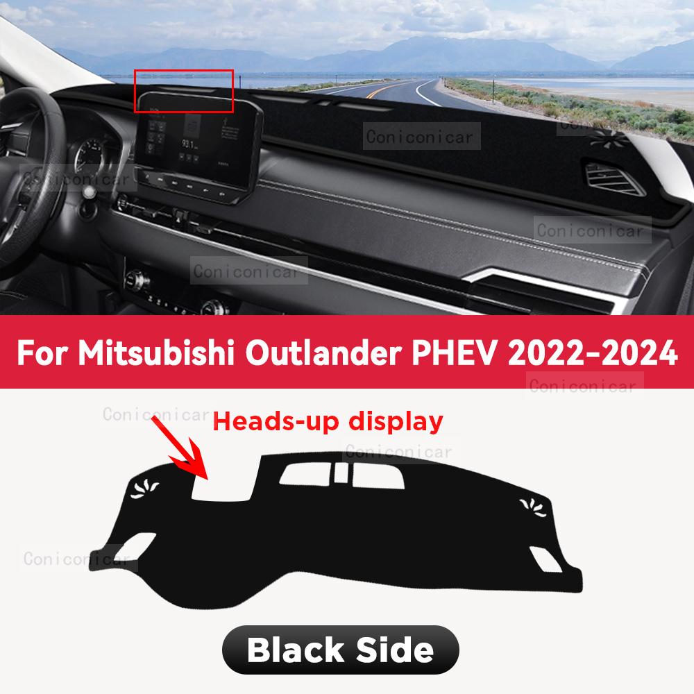 

For MITSUBISHI Outlander PHEV 2022-2024 Car Dashboard Cover Mat Sun Shade Pad Avoid Light Instrument Carpet Accessories Polyester fiber&Right Rudder