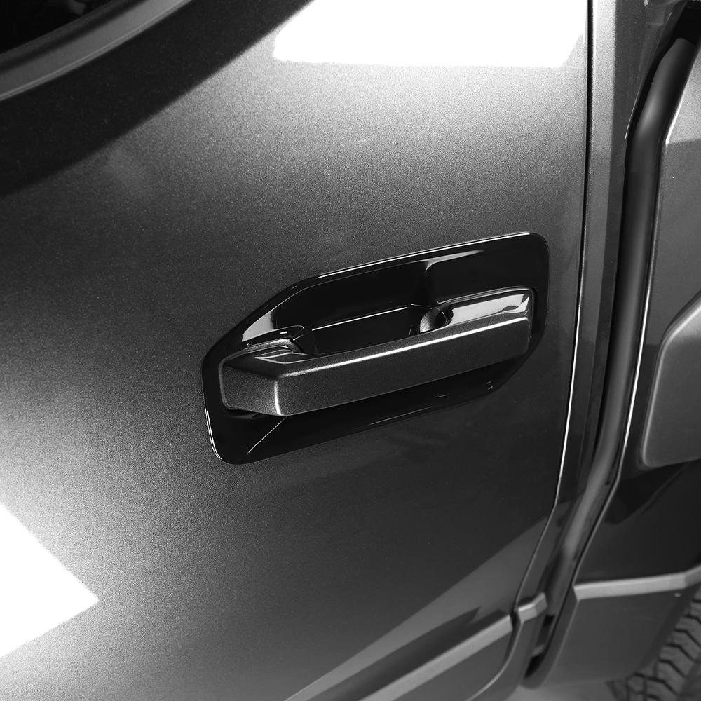 Car Touch/Button Exterior Door Handle In Carbon Fibre Black ABS Material For KIA TASMAN 2025-2026 Left-hand Drive Exterior Trim