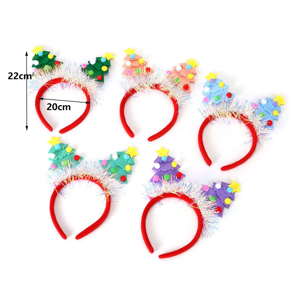 1 buc Cerc drăguț de păr cu pom de Crăciun Bentițe amuzante antiderapante de Crăciun Accesorii de petrecere costumată pentru decorațiuni de Crăciun