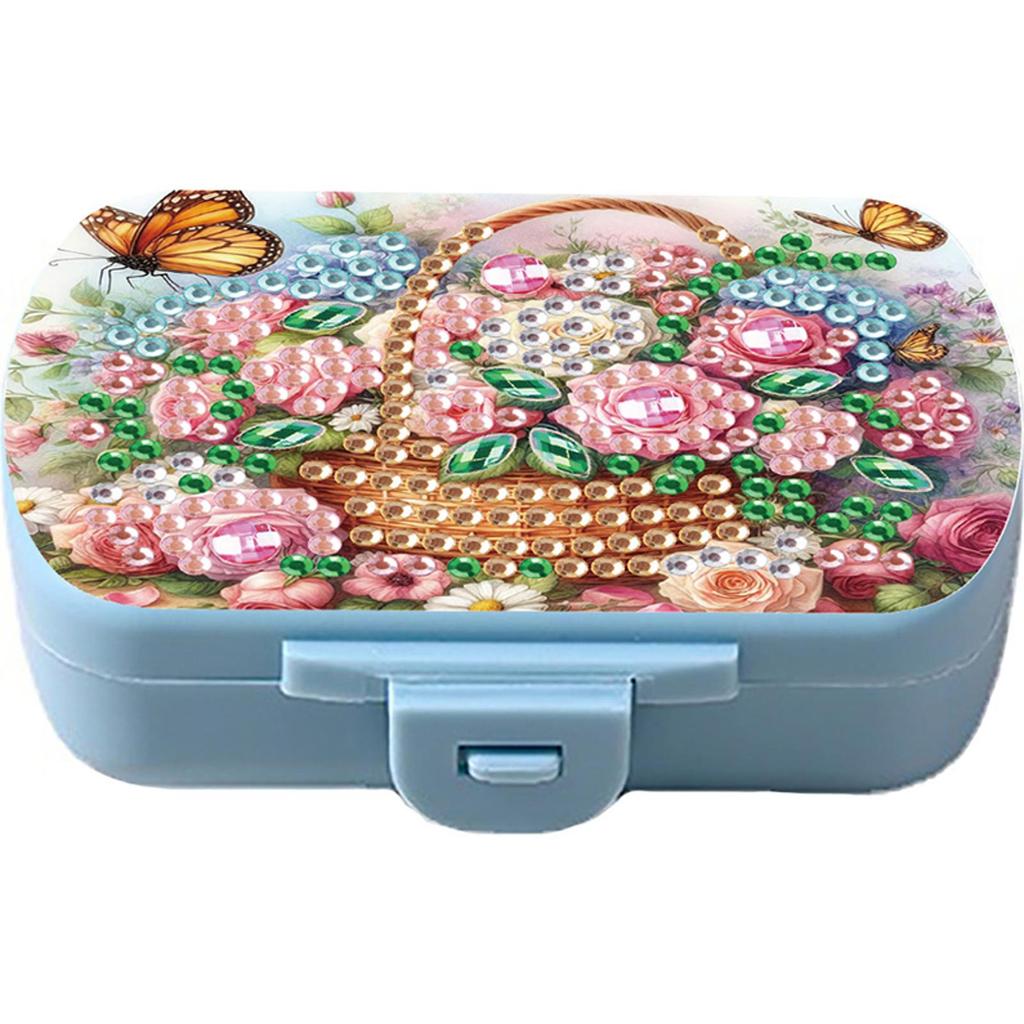 Diamond Art Painting Vitamin Multi-Compartment Organizer Box Six-Compartment for Outdoor Sports Business Trip Or Handbag