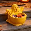 Functional Autumn Home Decor 3D Printed Ghost Candy Bowl for Halloween Party Decorations, Multi-functional Desktop Storage Organizer Trinkets