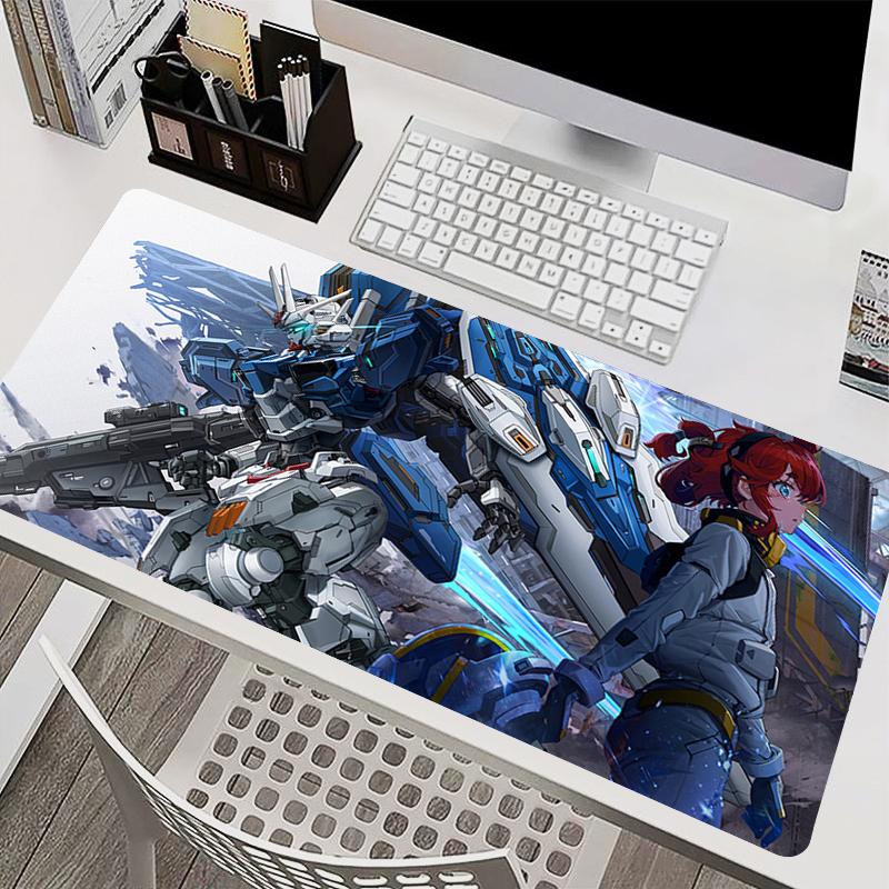 Mousepad Gaming Mechanical Warrior Gundam Mouse Pad PC Accessories Nonslip Keyboard Pad Large Desk Mat Rubber HD Extended Pad
