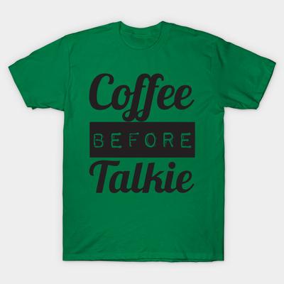 Nová móda Pánské tričko Potisk Coffee Before Talkie Krátký rukáv Topy Trička Ležérní