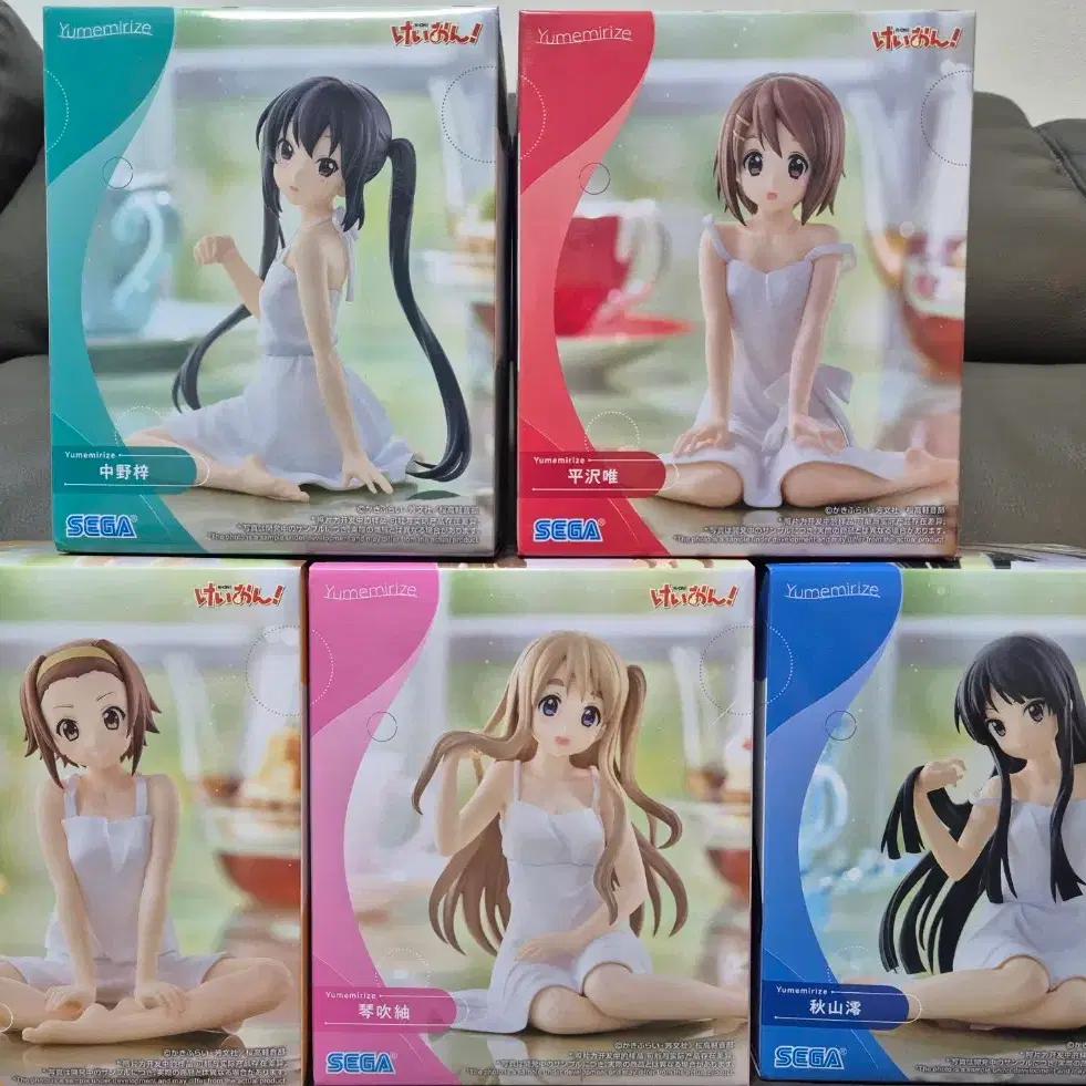 RIIZE sealed Sega Yumemi K-On! Figure 5-Piece Set (Yui, Mio, Tsumugi, Ritsu, Azusa)