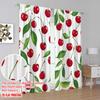 2pcs,2D Plane Printing Minimalist Curtains Cherry Delight (2) Versatile Polyester (without Rod) Gifts Use for Bedroom,