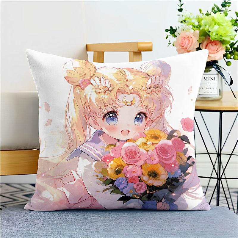 Cartoon Pillow, Pink and Cute, Ice Moon Hare Animation Peripheral Room Sofa Decorative Pillow