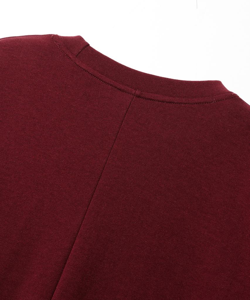 JEMUT Eddy Oversized Short Sleeve T-Shirt Burgundy Kjst2189