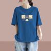 2025 Korean Style Women's Loose Letter Print Slimming T-Shirt
