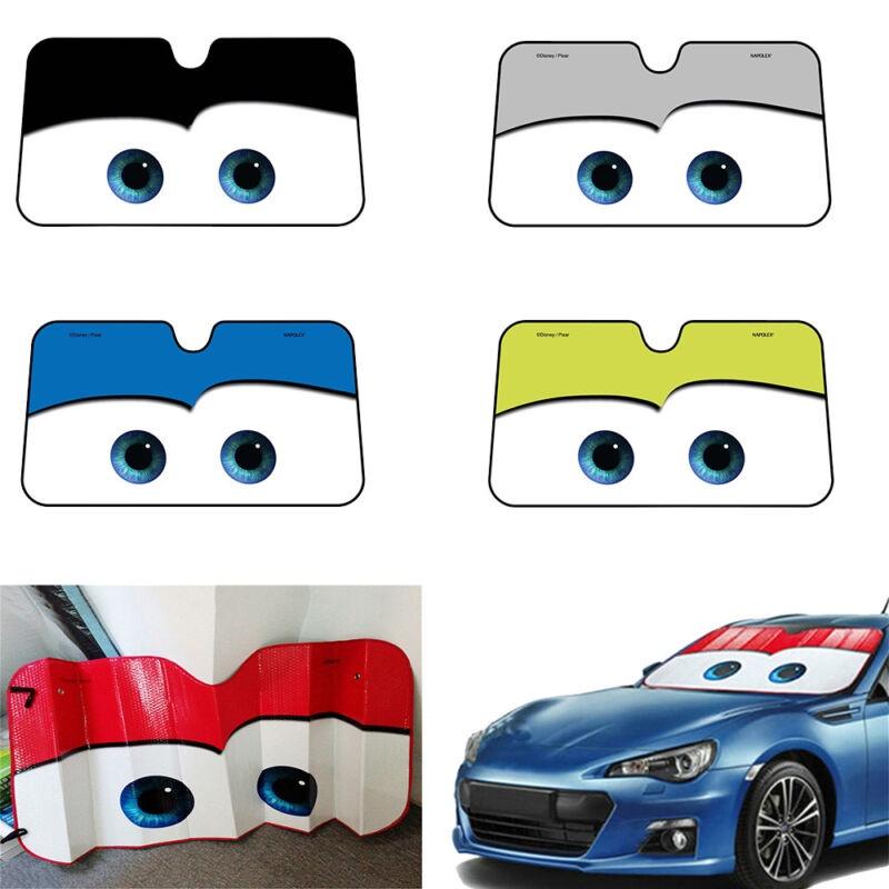 Alufolie Cartoon Auto Windschutzscheiben-Sonnenschutz Große Augen Autos Frontscheiben-Visier