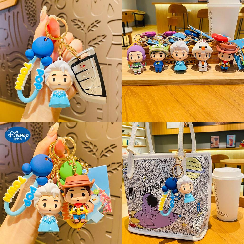 Manmiao Elsa Three-eyed Creative Car Keychain Cute Backpack Pendant Wholesale