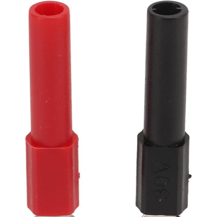 10pcs Y Spade Plug, Red Black Plated U Fork Spade Connector with 4mm Jack Copper Banana Socket for Multimeters Electronic Applications, Support 30V