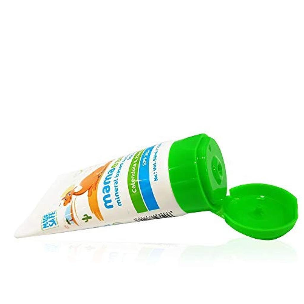 Mamaearth Mineral Sunscreen SPF 20 With Calendula & Zinc Oxide – 50ml Baby Safe Sun Protection, Waterproof & Nourishing