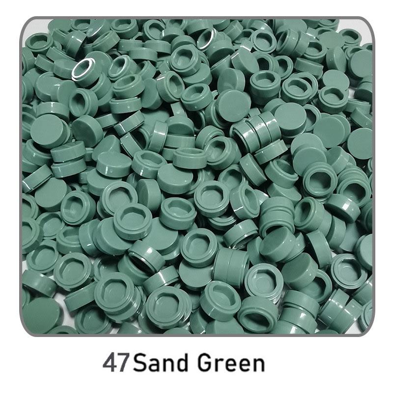 1000 Stück Stadt Bausteine Flache Fliese 1x1 Runde Steine DIY Erleuchten Bausteine Teile 98138 Bausteine für Jungen Mädchen Geschenke Kinder