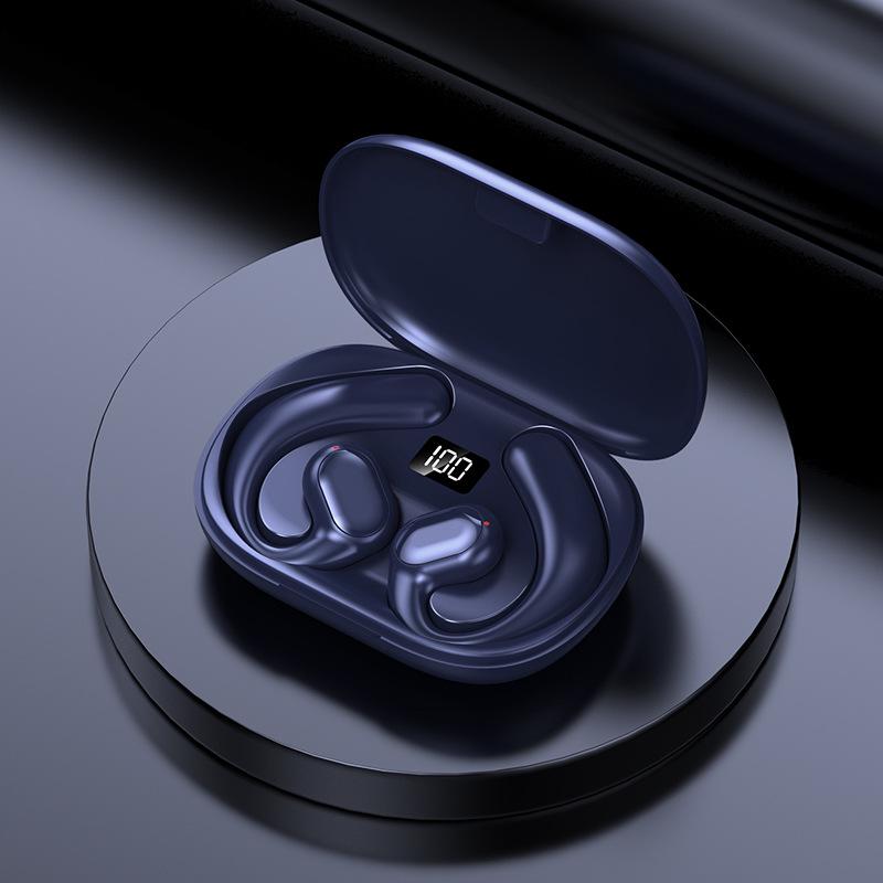 New Bone Conduction Bluetooth Sports Earphones with Dual Ear, Non-In-Ear Design, Digital Display, and Sweatproof.