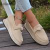 Rope Sole Wedges Espadrilles 2026 Autumn New Suede Plus Size 36-43 Platform Loafers Women's Casual Comfortable Slip On Shoes