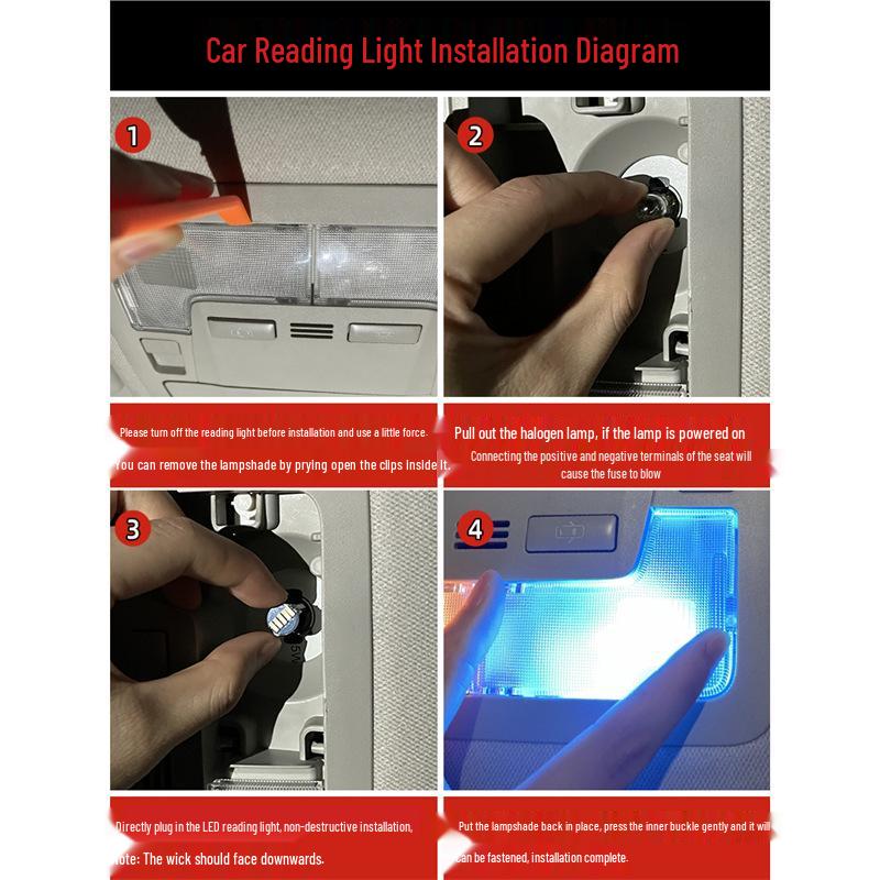 Compatible with Toyota Highlander 2009-2014, this LED light serves as a reading, interior, and roof light for interior lighting enhancements.