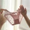Low Waist Lace Panties Bow Lace Thin Underwear Sweet Mesh Flower Briefs  Lady