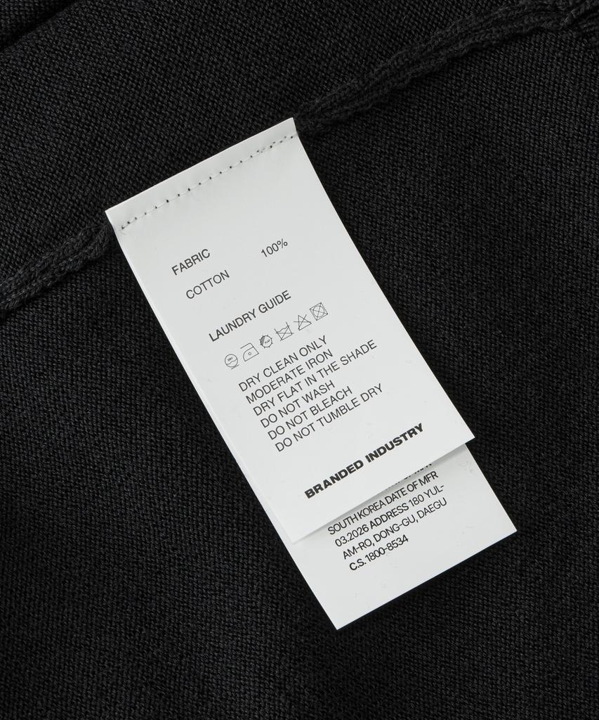 Beulaendideu Solid Open Collar Half Knit [Black]