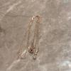 Used 4 Necklace Pink Gold K10 Diamond Yondoshi K10