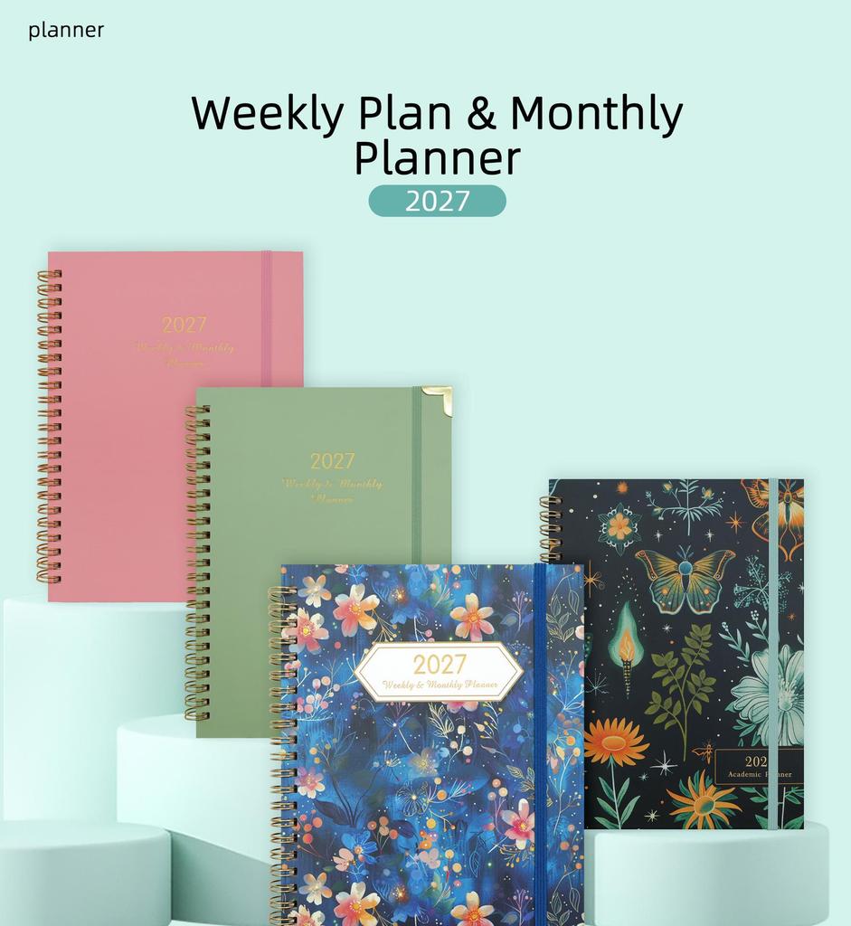 2027 A5 Custom English Spiral Weekly Planner Notebook