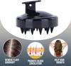 VETMOC 2 In 1 Exfoliating Glove & Loofah with Hair Scalp Massager Shampoo Brush with Soft Silicone Bristles (Random Color)