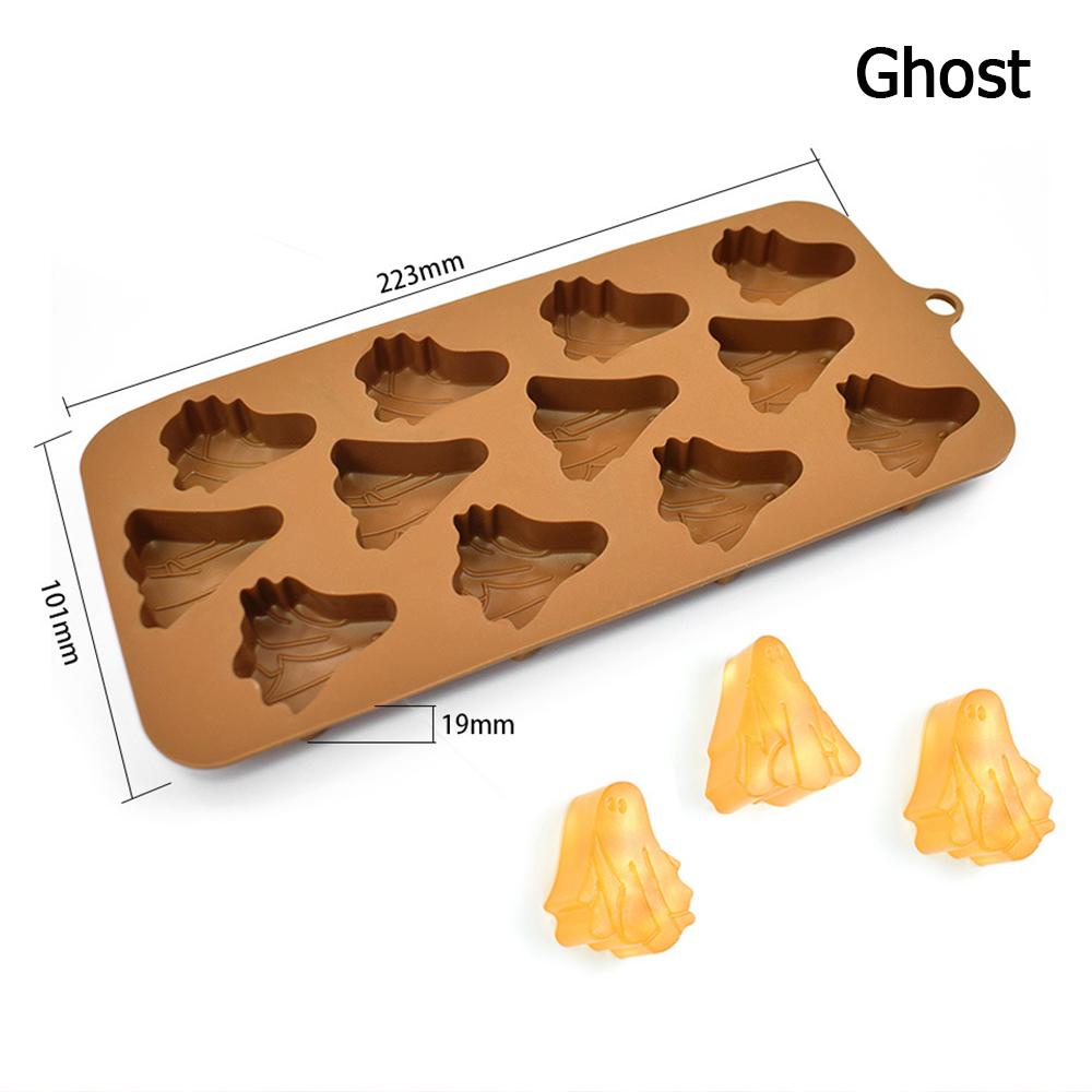 Halloween Ghost Pumpkin Silicone Mould Candy Wax Melt Ice Jelly Chocolate Mold