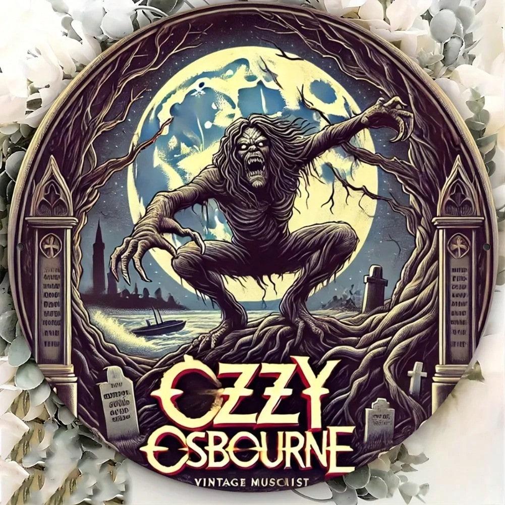 

8x8 дюймов Винтажная металлическая жестяная вывеска Ozzy Osbourne Rock Music Ретро Настенное искусство для Бара Мужской пещеры Домашний декор TYA23884-20X20CM разноцветный