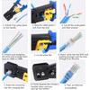 RJ45 Crimping Tool Ethernet Crimper for Cat6 Cat5 Cat5e RJ45 Pass Through Connectors and RJ12 Ends Comes with 20PCS RJ45 Cat6 Connectors